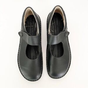 Finn Comfort Black Mary Jane Flats